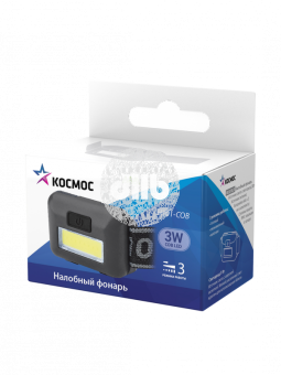 Фонарь налобный светодиодный KOC-H101-COB, COB 3вт, 3*AAA