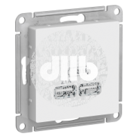 Розетка ATLASDESIGN USB 5В 1 порт x 2,1 А 2 порта х 1,05 А механизм белый