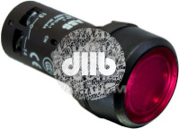 Кнопка с подсветкой CP2-12R-10 красная 110-130В AC/DC с плоской клавишей с фиксацией 1НО