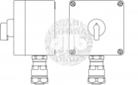 Пост управления взрывозащищенный из GRP. 1Ex d e IIC T5 Gb X IP66. Ex tb IIIB T95C Db X. Переключате