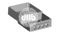 Основание Cubo C 200 x 200 x 102 мм, выбивные фланцы, PC, вкл. Винты монтажные