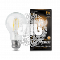 Лампа светодиодная LED 6вт 230в Е27 FILAMENT теплый Gauss