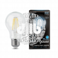 Лампа светодиодная LED 8вт,230в,Е27,FILAMENT,белый Gauss
