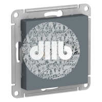 Розетка ATLASDESIGN двойная компьютерная+ТВ RJ45+TV категория 5E механизм грифель
