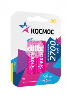 Аккумулятор R6 (AA) Ni-Mh 2700MAh Космос
