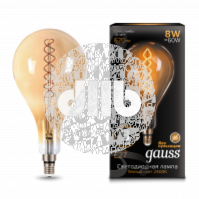 Лампа светодиодная LED 8Вт E27 2400К 620Лм Vintage Filament Flexible A160 E27 160*300mm Golden Gauss