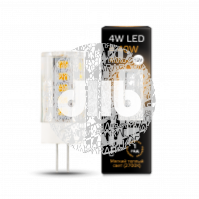 Лампа светодиодная LED 4вт 12в G4 теплый, капсульная капсульная Gauss