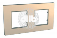 UNICA QUADRO Рамка 2 поста медь