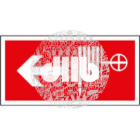 Пластина Указатель движения к пожарному крану налево BL-3015B.F30