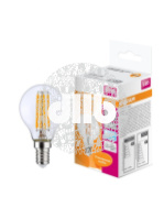 Лампа светодиодная LED 6Вт E14 CLP75 белый, Filament прозр.шар OSRAM