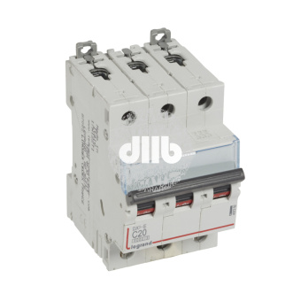 Выключатель автоматический трехполюсный 20А C DX3-E 6кА
