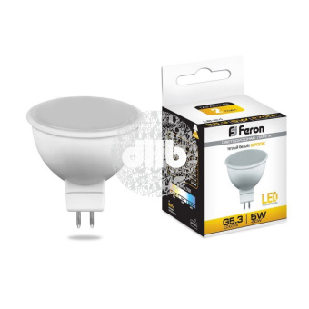 Лампа светодиодная LED 5вт 230в G5.3 теплый