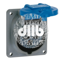 Розетка встраиваемая IP44 2К+З 230v 16А Hypra