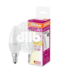 Лампа светодиодная LED 5.7Вт E14 LS CLB40 теплый, матовая свеча Osram