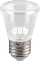 Лампа светодиодная LED 1вт Е27 прозрачный 6400К колокольчик