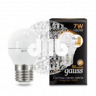 Лампа светодиодная LED 7вт, 230в, Е27, теплый, step dim, шар Gauss