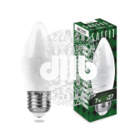 Лампа светодиодная LED 7вт E27 белый матовая свеча