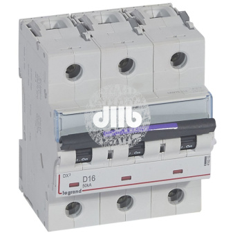 Выключатель автоматический DX3 50кА 16А 3П D