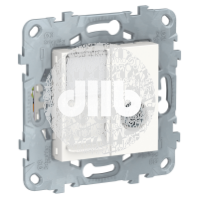 Розетка UNICA NEW TV одиночная + компьютерная RJ45 категория 6 UTP 1 модуль белый