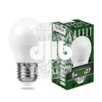 Лампа светодиодная LED 5вт Е27 белый матовый шар