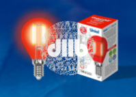 Лампа светодиодная декоративная цветная LED 5вт 200-250В шар 350Лм Е14 КРАСНЫЙ Uniel Air color