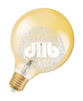 Лампа светодиодная LED 7W Е27 Vintage 1906 CL GLOBE125,филамент,GOLD(замена 55Вт),теплый, золотистая