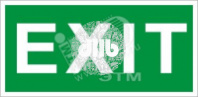Пиктограмма ПЭУ 012 «Exit» (210х105)