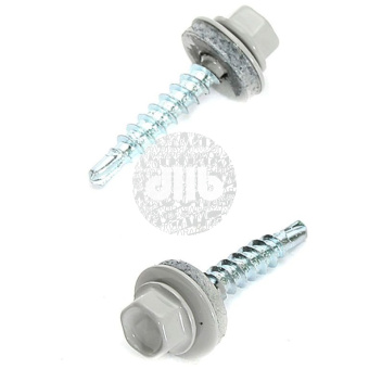 Саморез кровельный 4,8х35 RAL7004 Daxmer          (10х250шт)