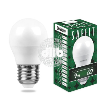 Лампа светодиодная LED 9вт Е27 дневной матовый шар