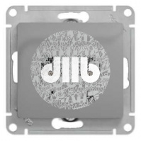 Розетка Glossa двойная компьютерная RJ45 + RJ45 кат.5E механизм алюминий