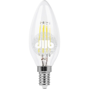 Лампа светодиодная LED 11вт Е14 теплый свеча FILAMENT
