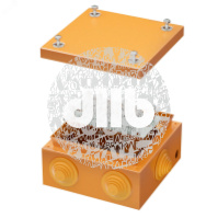 Коробка стальная FS с кабельными вводами и клеммниками IP55 150х150х80мм 4р  450V 20A 10мм.кв  нерж.