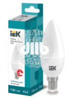Лампа светодиодная LED 7вт Е14 белый матовая свеча ECO