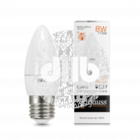 Лампа светодиодная LED 8вт 230в,Е27,теплый, свеча Gauss Elementary