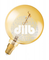 Лампа светодиодная LED 5W E27 Vintage 1906 CL GLOBE200,филамент,GOLD,теплый Osram