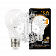 Лампа светодиодная LED 10вт 230в, A60, Е27, dim шаг, теплы й Gauss