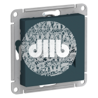 Розетка ATLASDESIGN двойная компьютерная RJ45+RJ45 категория 5E механизм изумруд