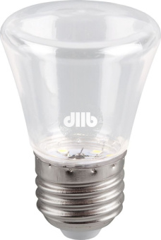 Лампа светодиодная LED 1вт Е27 прозрачный 6400К колокольчик