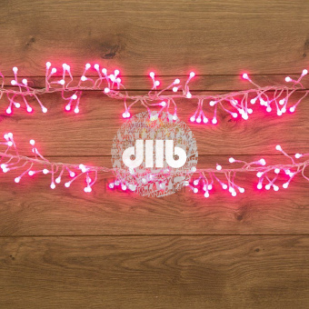 Гирлянда мишура LED 3м 288LED розовый