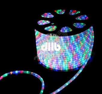 Дюралайт светодиодный 3Вт LED RGB свечение с      динамикой бухта 100м
