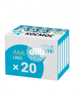 Элемент питания  LR03 (AAA) 1.5V Alkaline 20BOX Космос