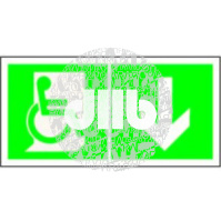 Пластина Указатель двери эвакуац. выхода (прав.) для МГН BL-2010B.E70