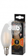 Лампа светодиодная F-LED B35-9w-827-E14 frost  (филамент, свеча мат, 9Вт, тепл, E14) (10/100/5000) Э